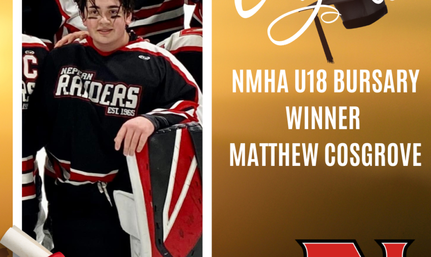 NMHA U18 Bursary Award winner – Matthew Cosgrove