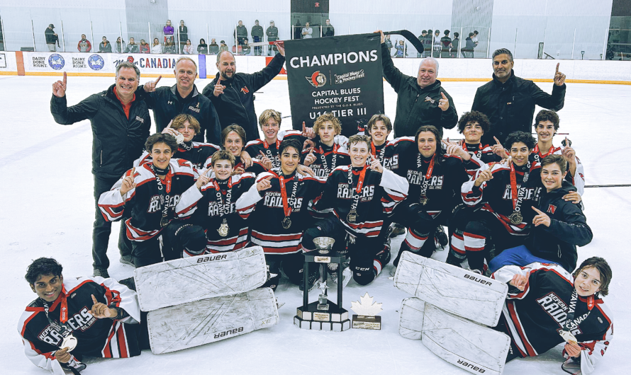 U16B Competitive team – Champions at Capital Blues Hockey Fest